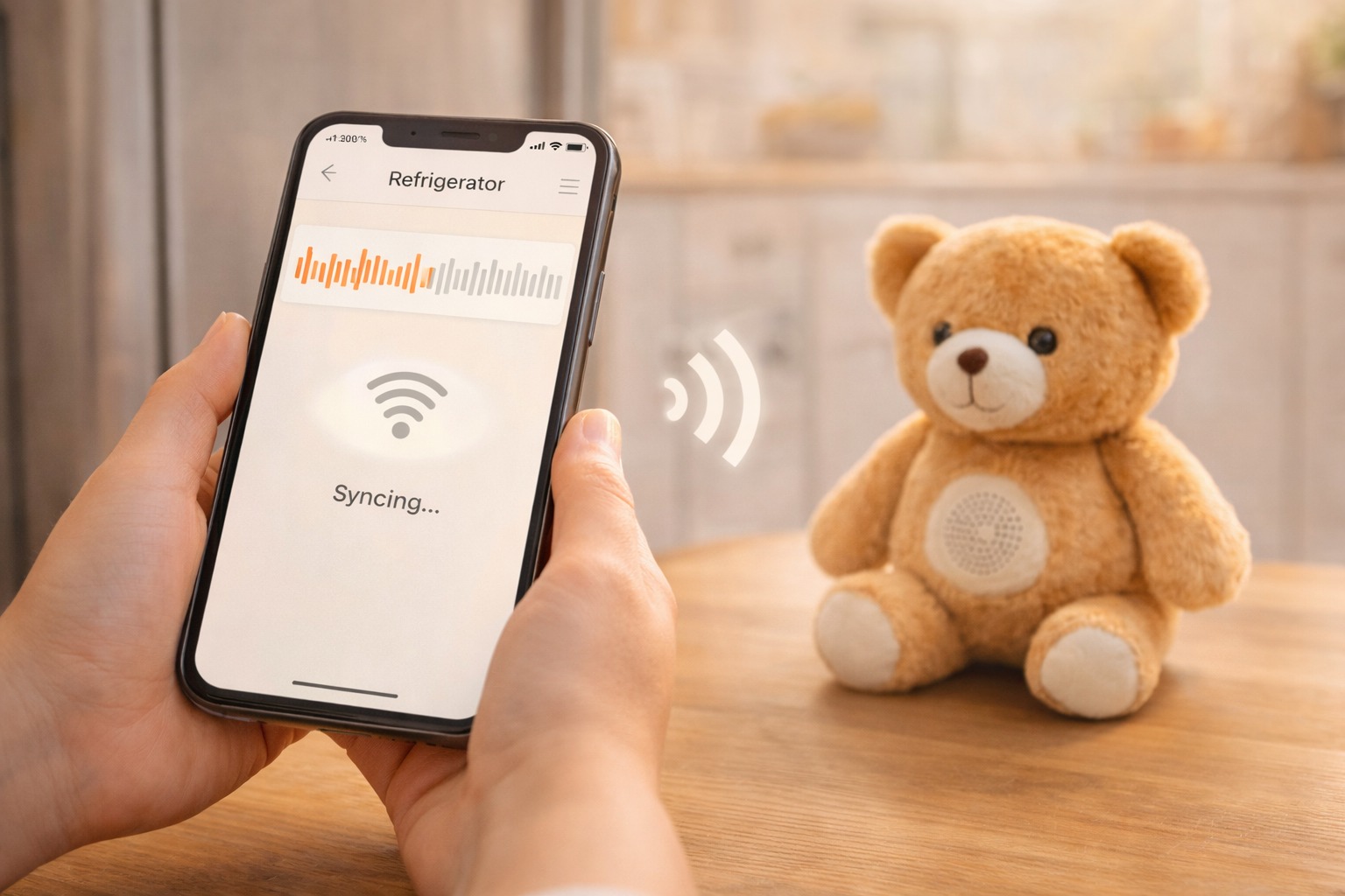 Sync audio to the plush toy